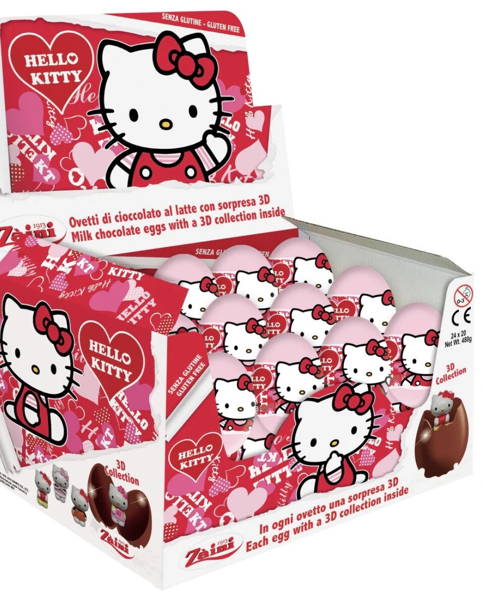 HELLO KITTY CHOCOLATE SURPRISE EGGS (24PACK)