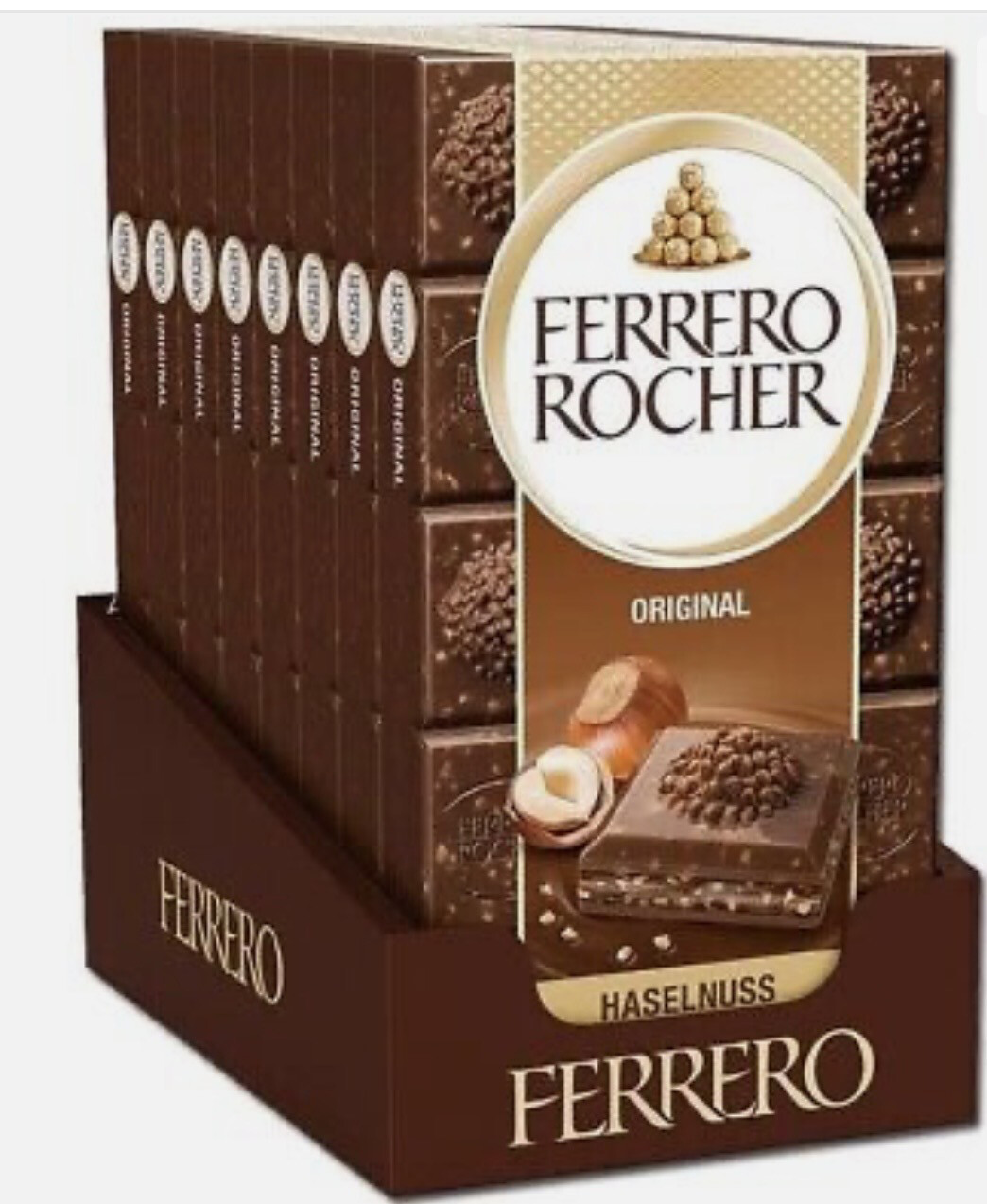 FERRERO ROCHER ORIGINAL CHOCOLATE BAR  (8PACK)