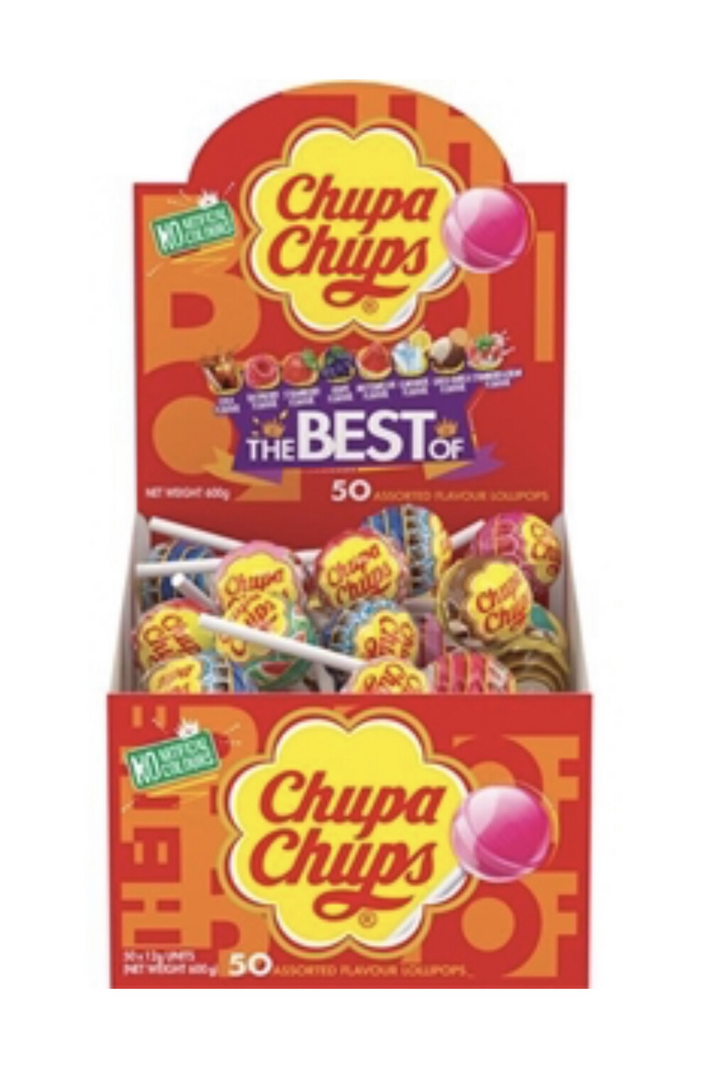 CHUPA CHUPS BUBLE GUM LOLLIPOP (50PACK)