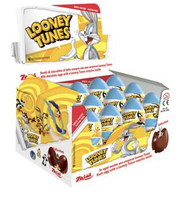 LOONEY TUNES CHOCOLATE SURPRISE EGGS (24PACK)