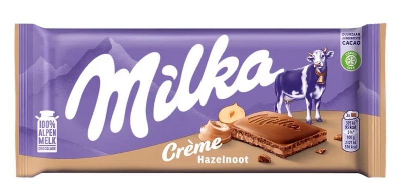 MILKA BAR HAZELNUT CREME (22PACK)