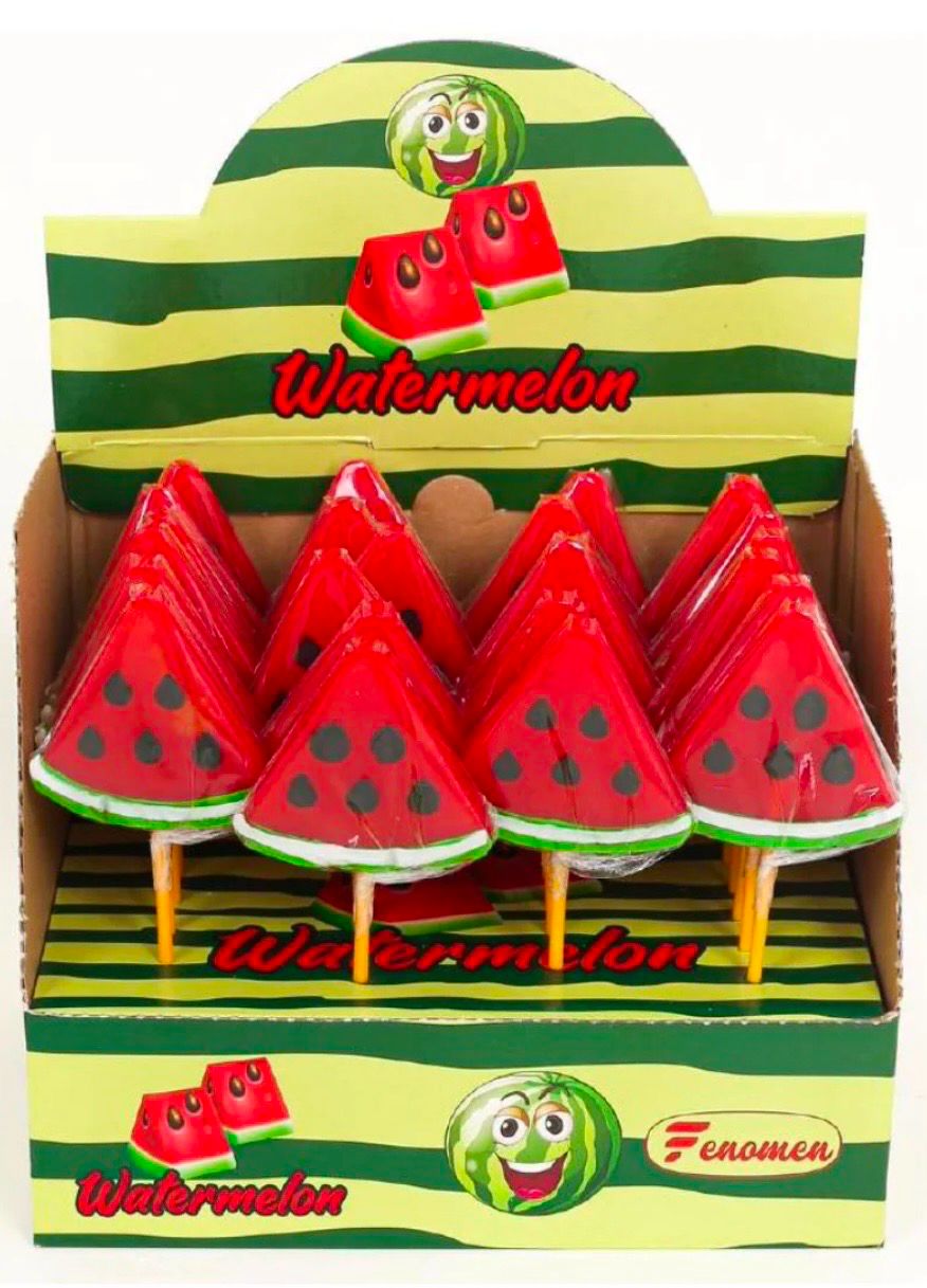WATERMELON SHAPED HARD CANDY (24PACK)