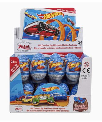 HOTWHEELS CHOCOLATE SURPRISE EGGS (24PACK)
