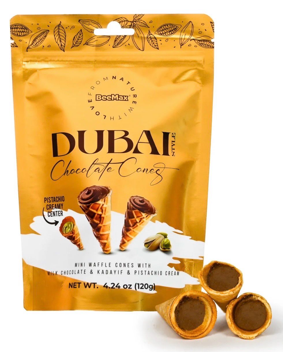 BEEMAX DUBAI CHOCOLATE CONES 120GR (12PACK)