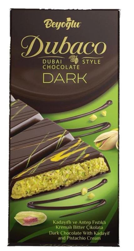 DUBAI LUXURY DARK CHOCOLATE BAR 200GR (6PACK)