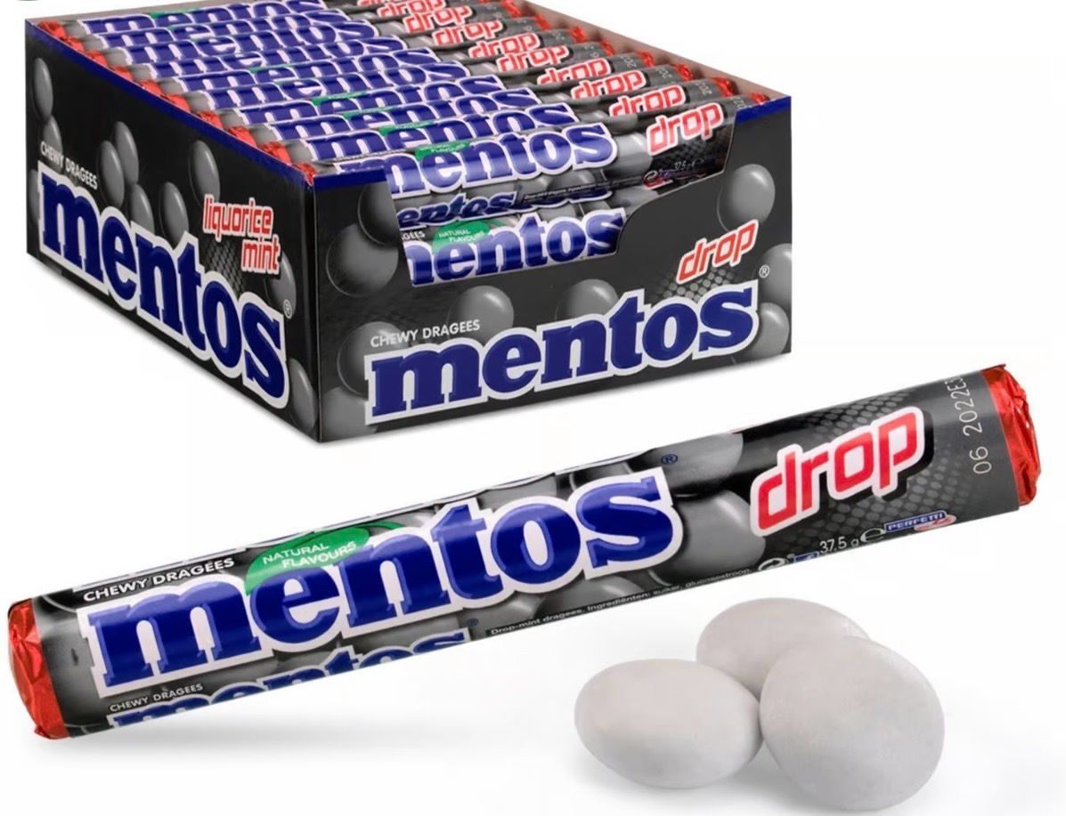 MENTOS TUBES BLACK MINT (40PACK)