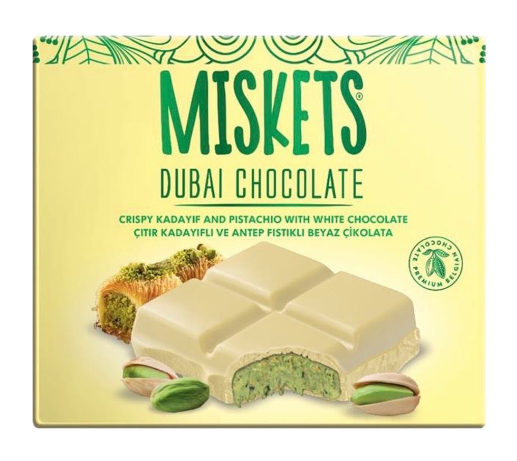MISKETS DUBAI WHITE CHOCOLATE BARS (12PACK)
