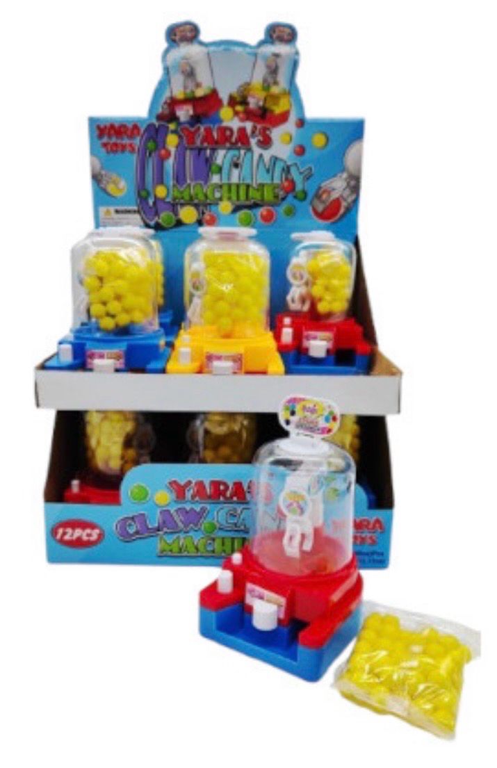 CANDY TOYS CLAW MACHINE (12PACK)