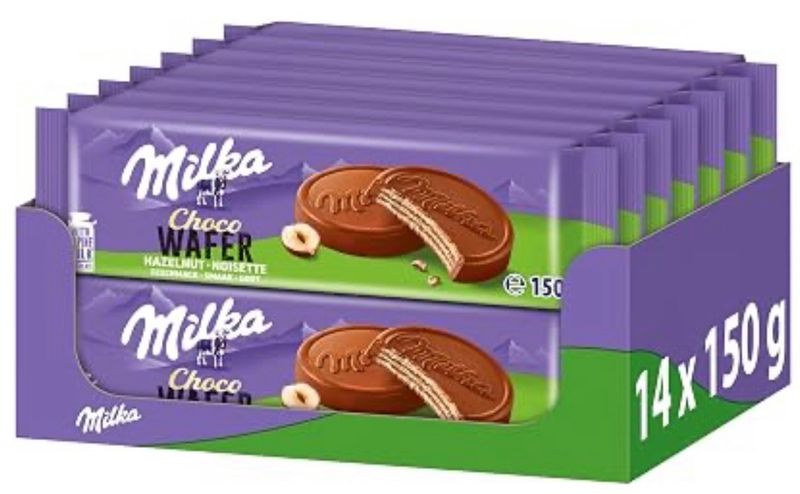 MILKA CHOCO WAFER HAZELNUT (14PACK)