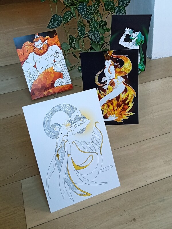 Sirènes art déco Cartes grand format