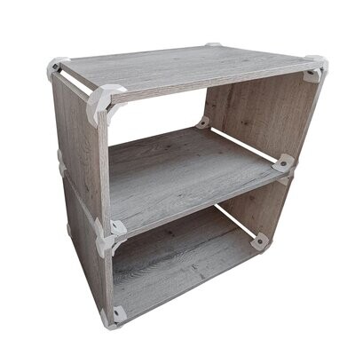 Free standing 2-cube shelving, display cabinet, side table. Modern cube storage for any room.