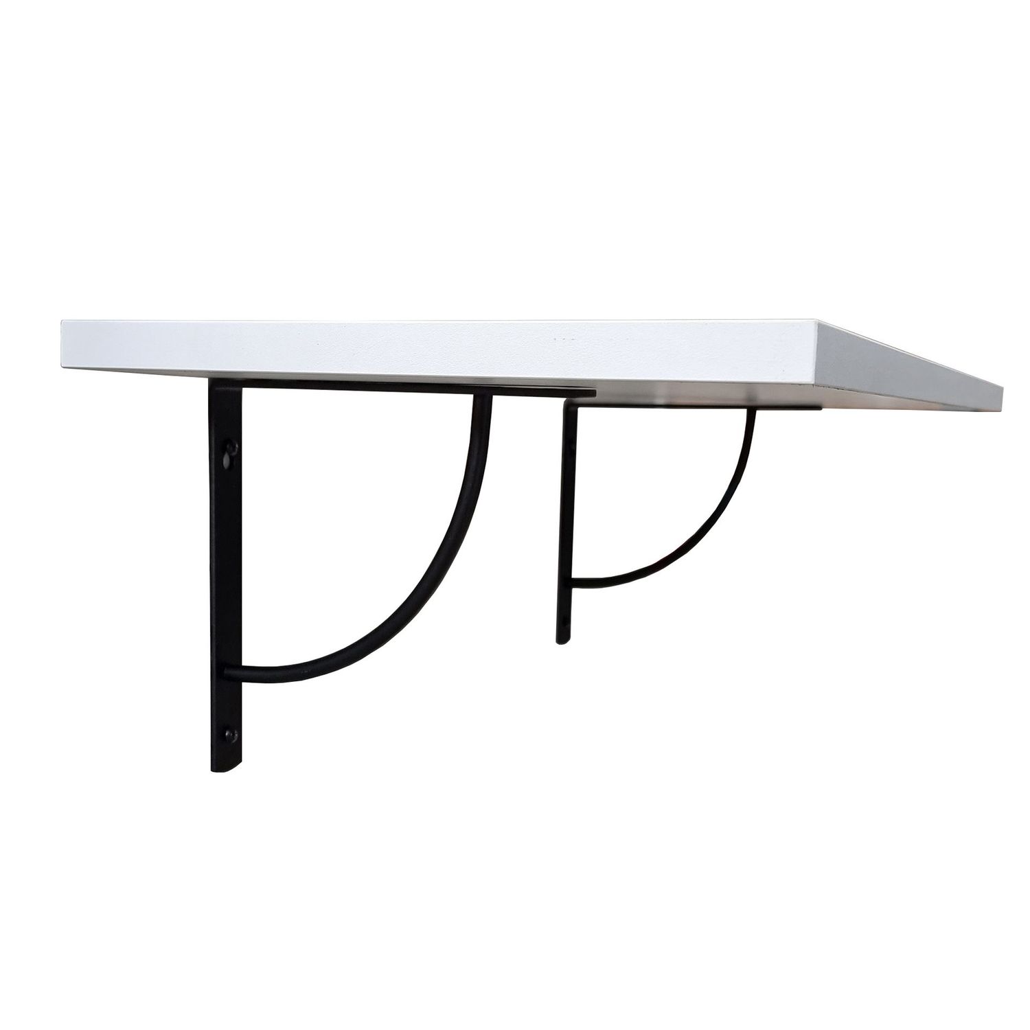 24cm 26cm 28cm 30cm 32cm 34cm Wall Shelves With black brackets. White shelf , light grey ,or black. Any between 24-34 cm deep