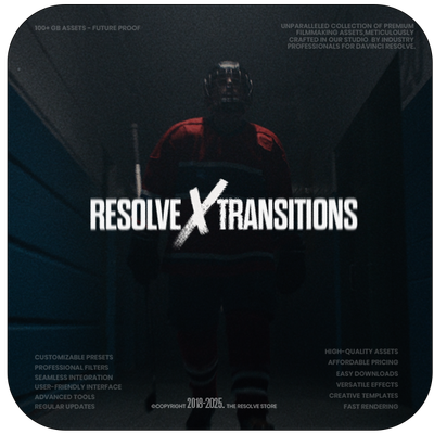 ResolveX Transitions, CinematicX LUTs & GrainX Film Grain