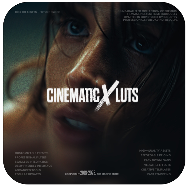 CinematicX LUTs, ResolveX Transitions, & GrainX Film Grain