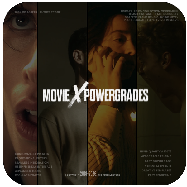 MovieX Powergrades, CinematicX LUTs & CineGradeX PowerGrade