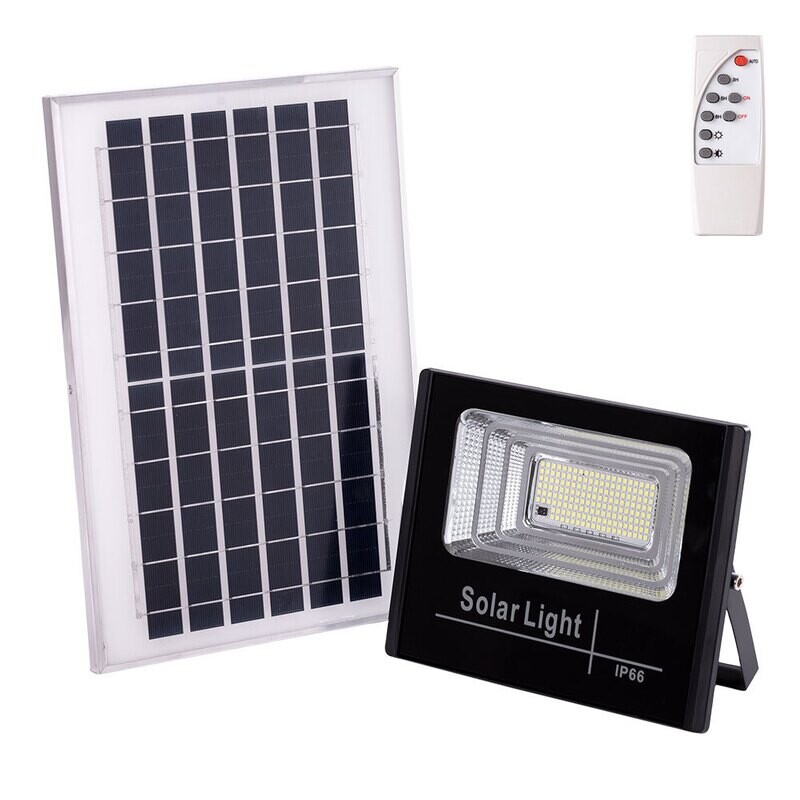 Proyector LED  6500K con placa solar y batería incorporada