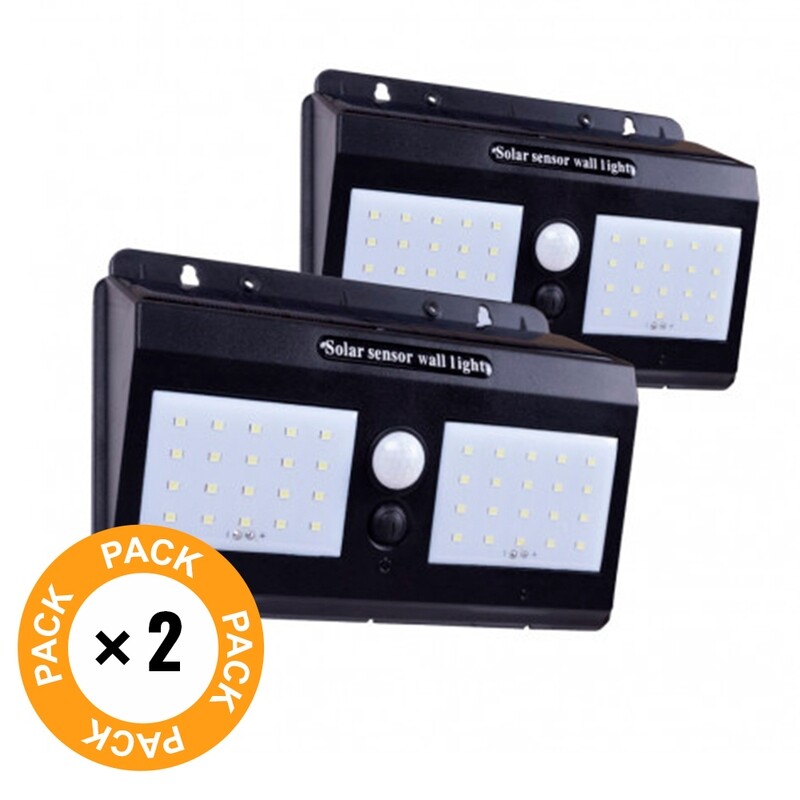 Aplique LED 6000ºK Solar IP65 Sensor 30.000H (2 UD)