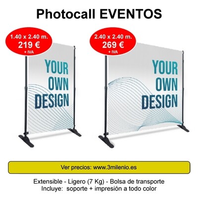 Photocall Extensible 2.40 x 2.40 m