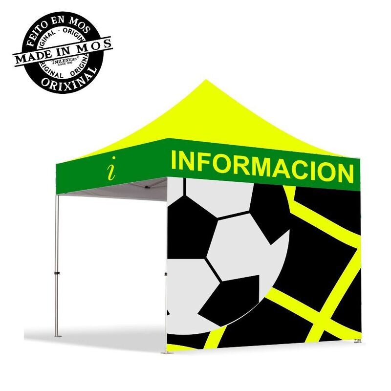 Carpa 3x3 m personalizada. Tela impermeable