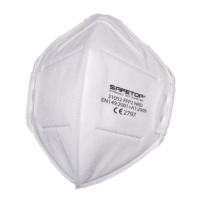 Mascarilla FFP2 NRD plegable vertical sin válvula