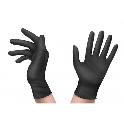 Guante desechable de nitrilo negro 3,5 g