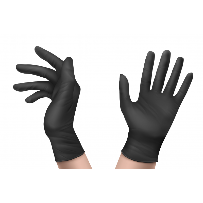 Guante desechable de nitrilo negro 3,5 g Guante desechable de nitrilo negro 3,5 g