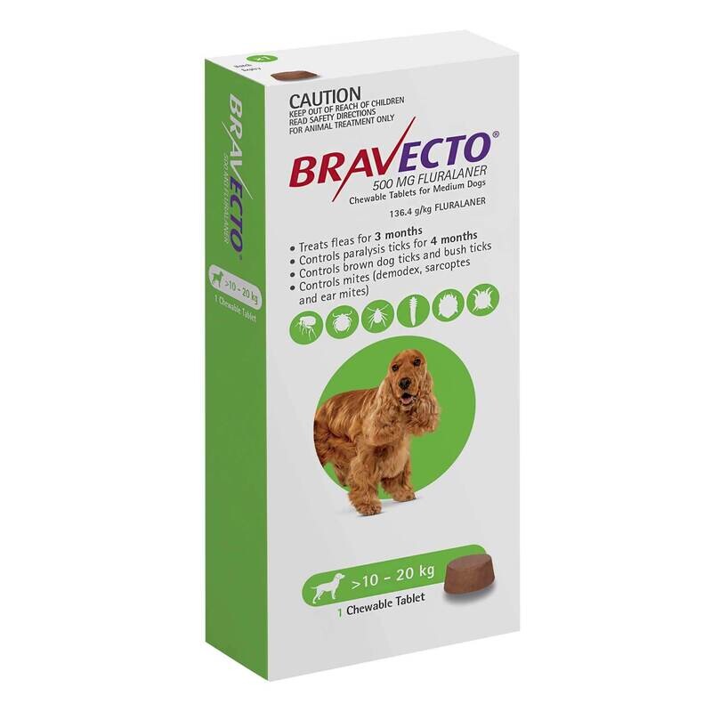 Bravecto Chew for Dog Medium (10-20kg)