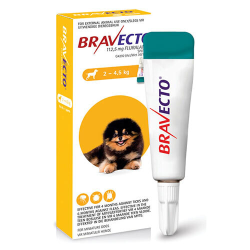 Bravecto Spot-On for Dogs X-Sml (2-4.5kg)
