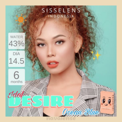 Sisse Lens Idol Desire | Ocean Blue, Lime Green, Euro Gray