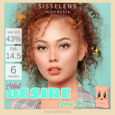 Sisse Lens Idol Desire | Ocean Blue, Lime Green, Euro Gray