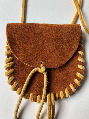Deerskin Pouch, Saddle Color