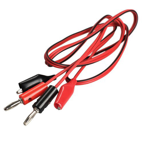 Lead: banana (4mm) red & black to crocodile clips. ban2croc