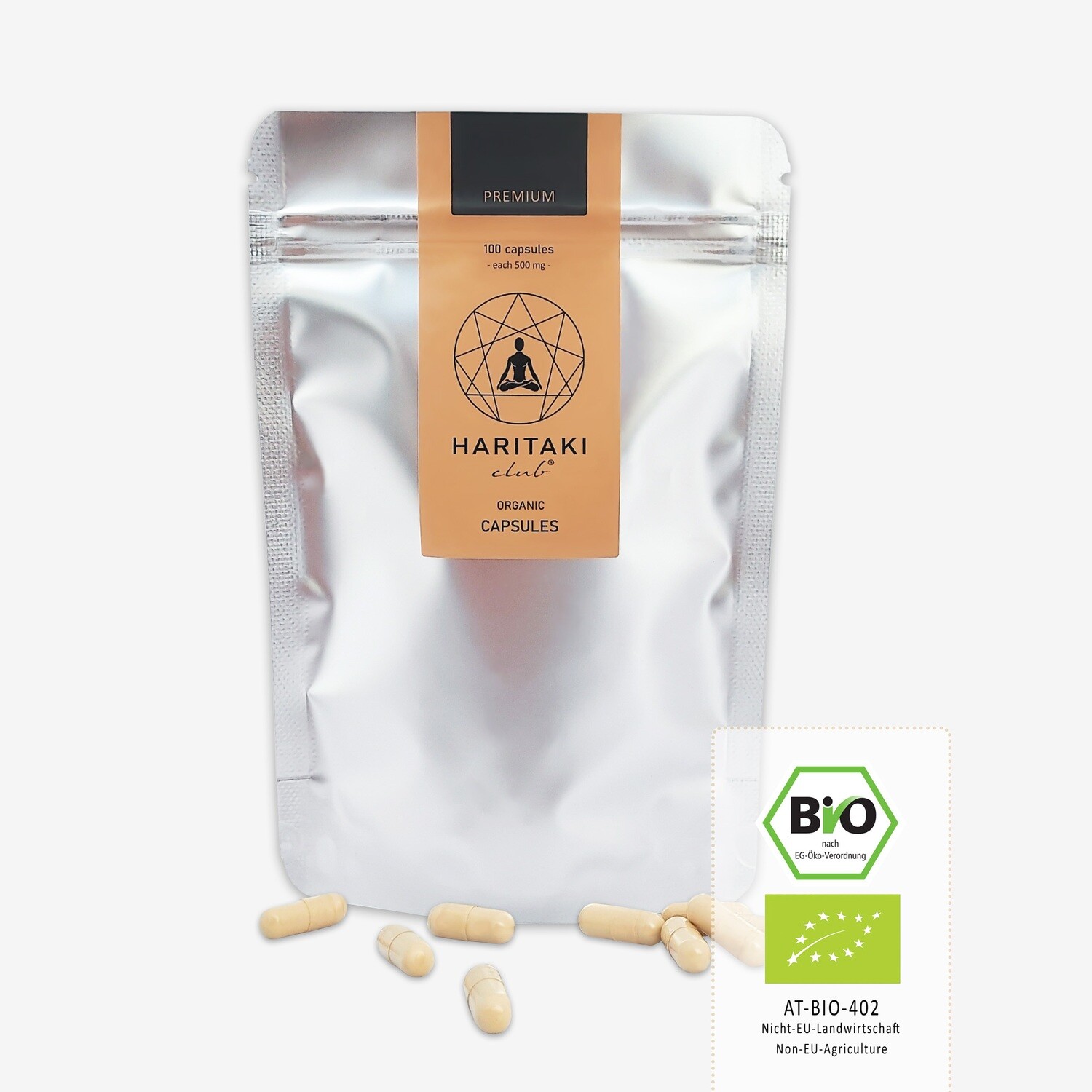 Organic Haritaki Capsules (100 pcs)