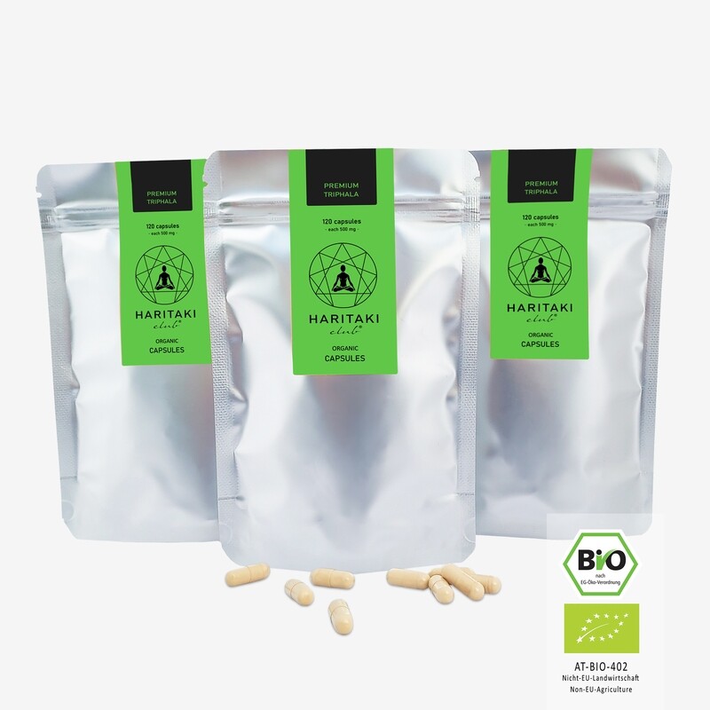 Organic Triphala capsules (360 pcs)