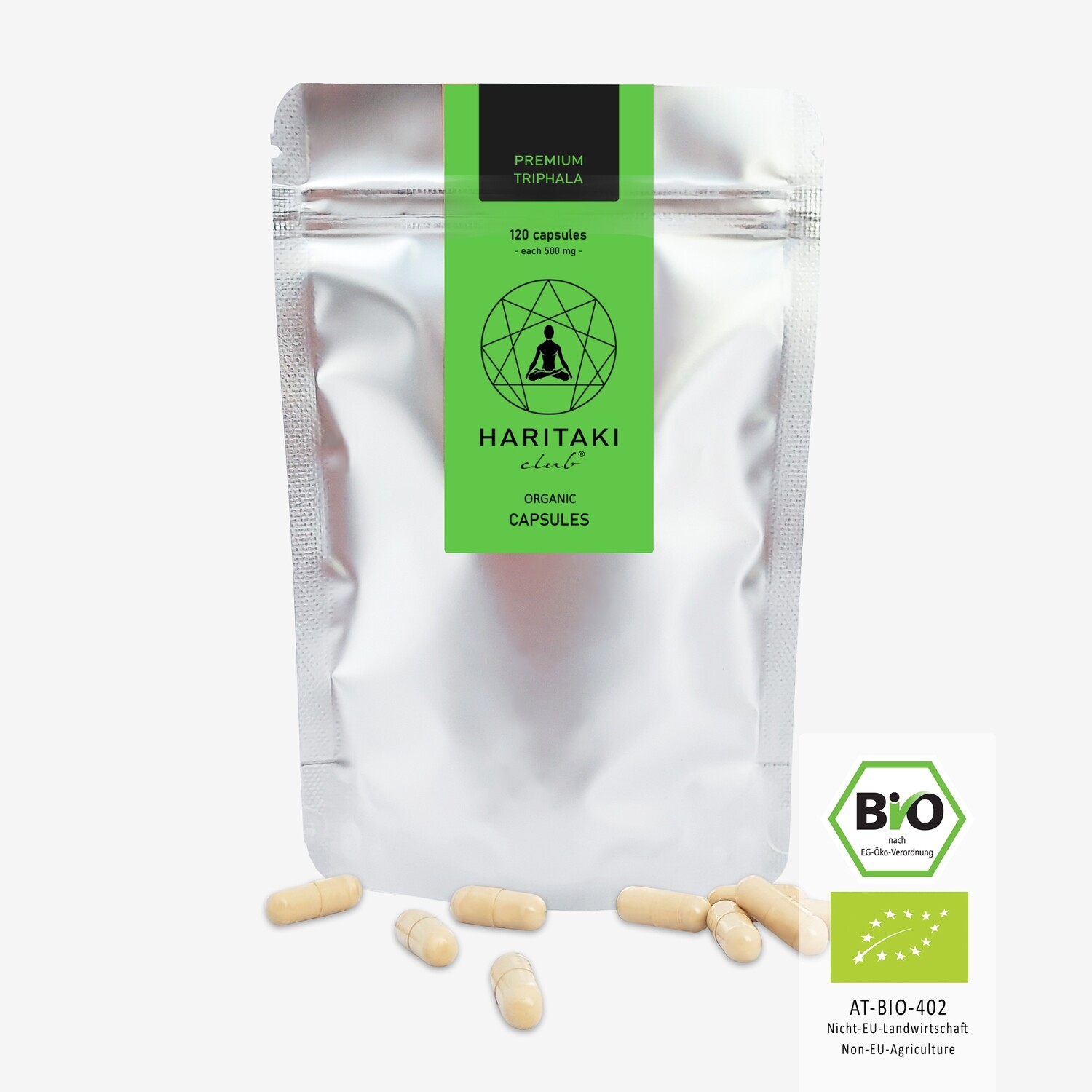 Organic Triphala capsules (120 pcs)