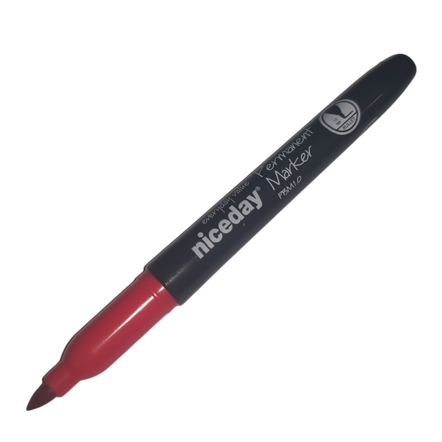 2x Pen - Red Niceday Bullet Tip Permanent Marker