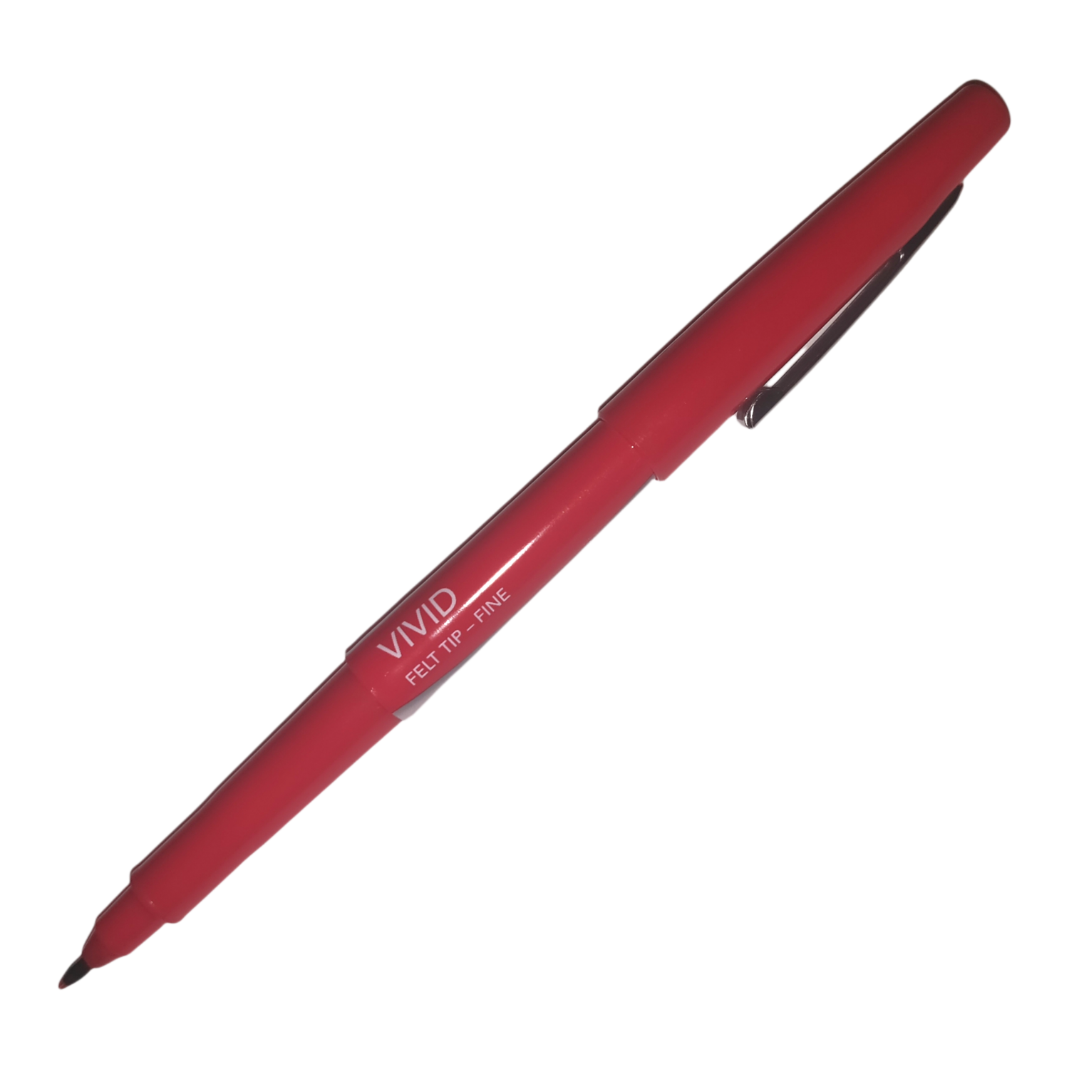 2x Pen Felt Tip - Red Foray Vivid Fine Tip