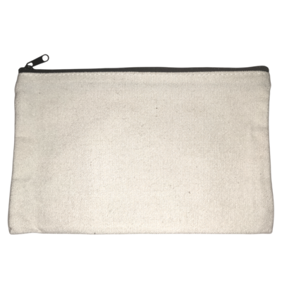 Design Your Own Blank Canvas Zip Bag - Cream 21 x 13 cm Approx. A5