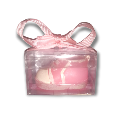 Pink Trainer Mini Cake Candle with box & Ribbon!