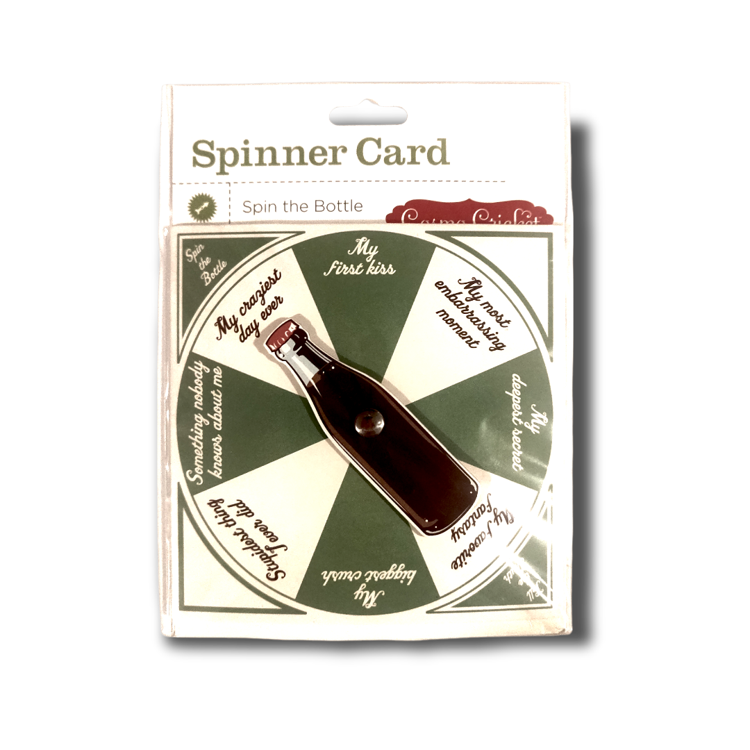 9x Spin The Bottle Travel Games 125x125mm