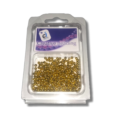 Pack of Gold Coloured 3mm Spacer Beads