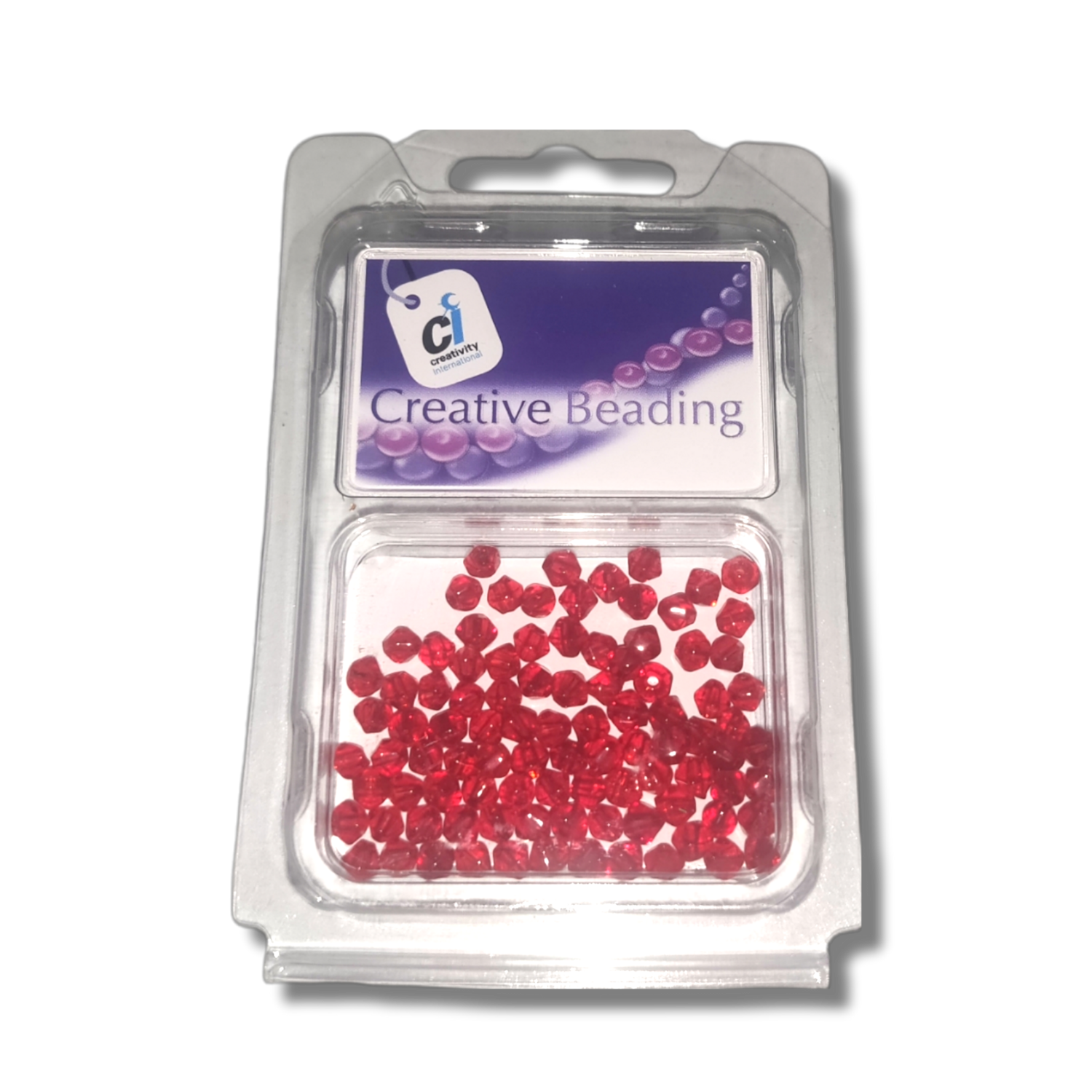 Pack of Red Glass 4mm Rondelle Beads