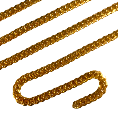 50cm Heavy Curb Chain Gold Coloured (7x4mm)