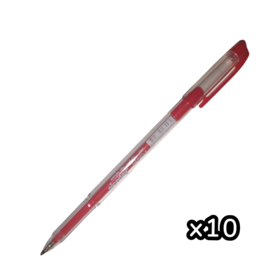 10x Gel Pens - Red Niceday Everyday Value Fine