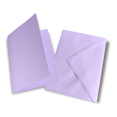 5x C6 Purple Pastel Cards & Envelopes