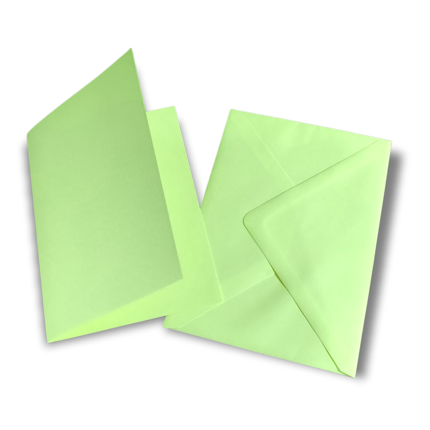 5x C6 Green Pastel Cards & Envelopes