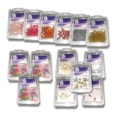 Jewellery Starter Pack 01 - Charms, Beads, Clasps, Earrings & Lanyard Hooks (14 Items!)