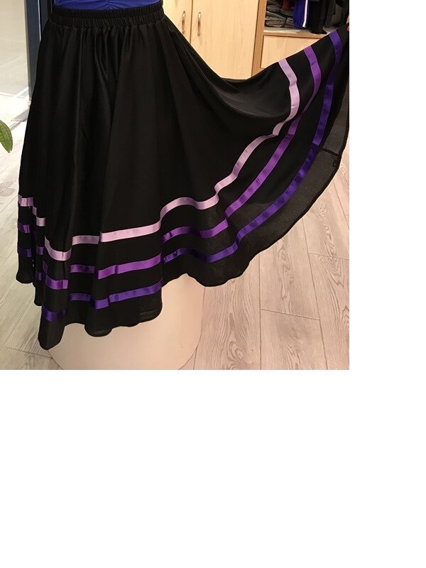 Adult Ballet Character Skirt - Purple Ribbons, Size: Small (2-4)