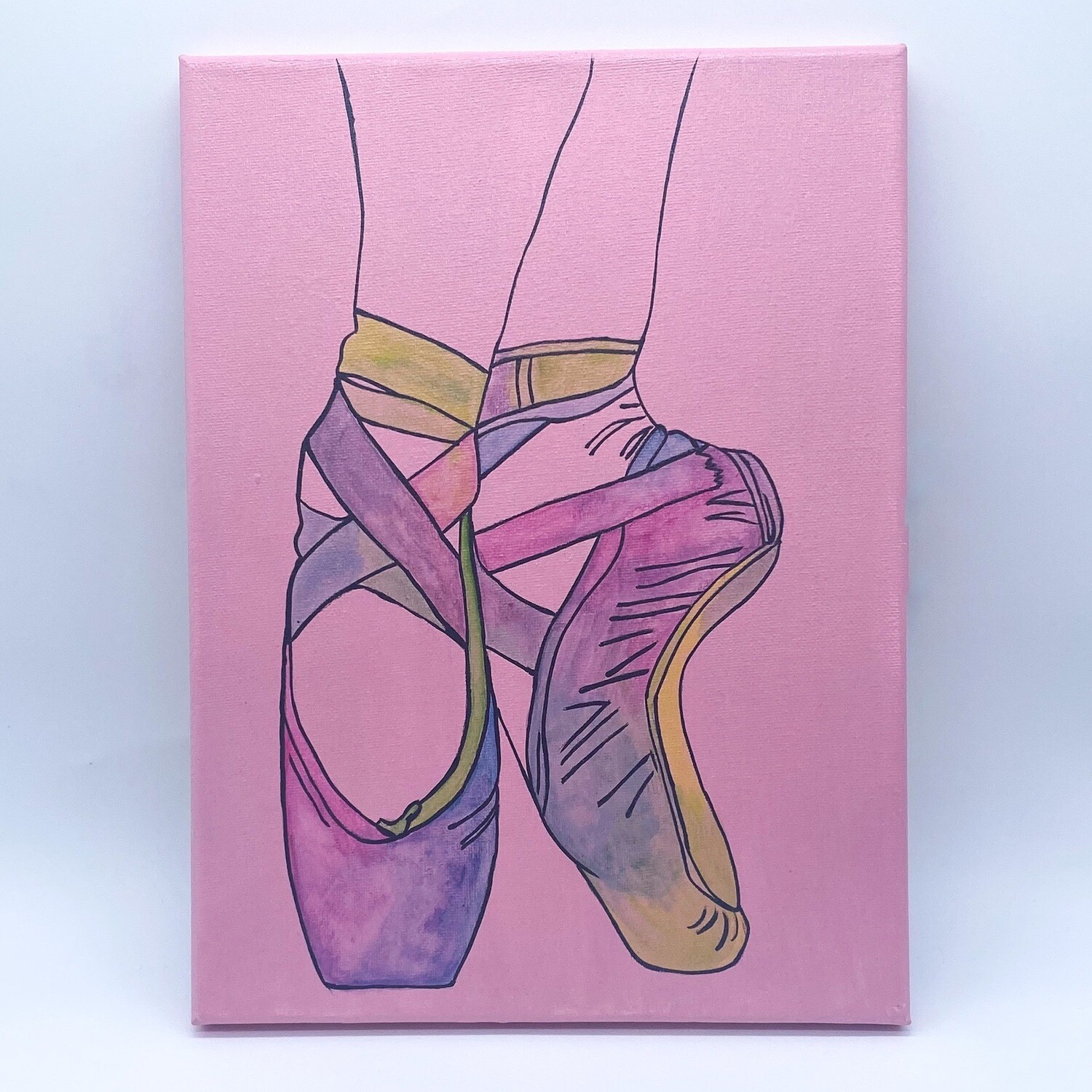 “Pointe Perfect” Hand Painted Acrylic On Canvas “Pointe Perfect” Hand Painted Acrylic On Canvas