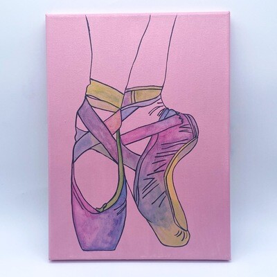 “Pointe Perfect” Hand Painted Acrylic On Canvas “Pointe Perfect” Hand Painted Acrylic On Canvas